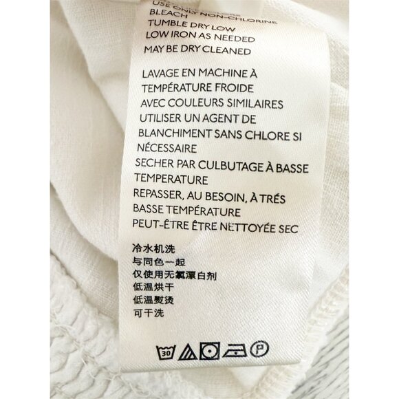 FREE PEOPLE 'Carmen' Long Puff Sleeve One Shoulder White Crop Top size Small - Picture 10 of 12